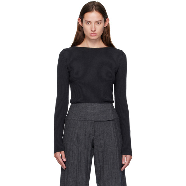  Our Legacy Black & Beige Strict Knit Sweater 