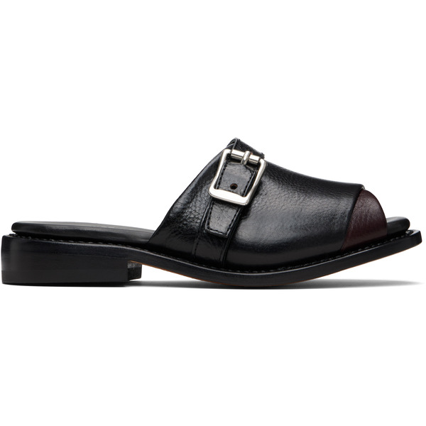  Our Legacy Black & Burgundy Ginza Sandals 