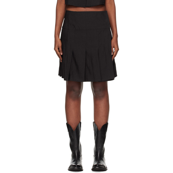  Our Legacy Black Girdle Miniskirt 