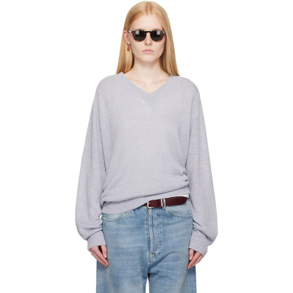  Our Legacy Blue Rue V-neck Sweater 