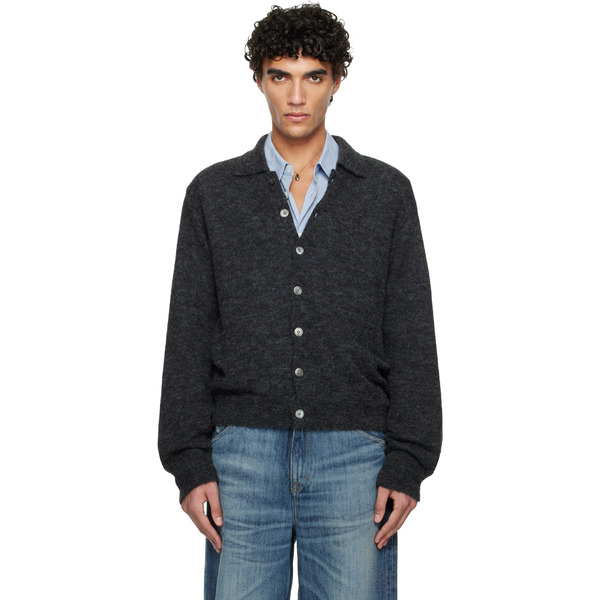  Our Legacy Gray Evening Polo Cardigan 
