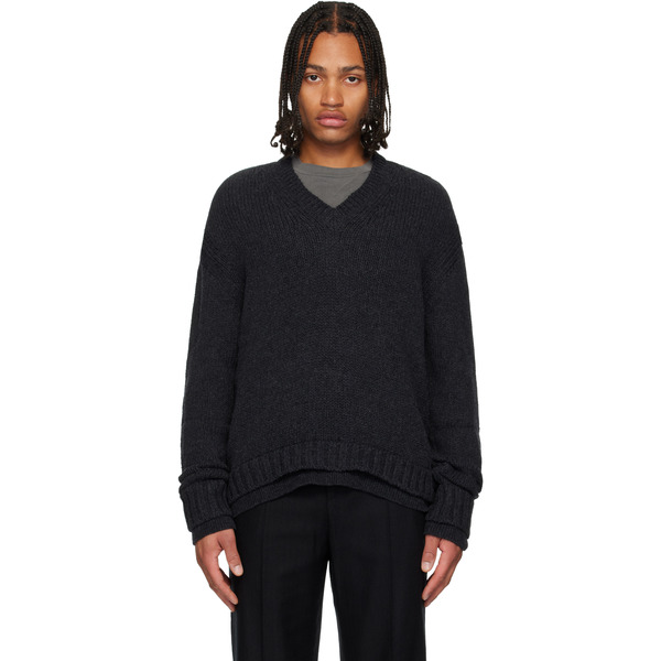  Our Legacy Gray False V-neck Sweater 