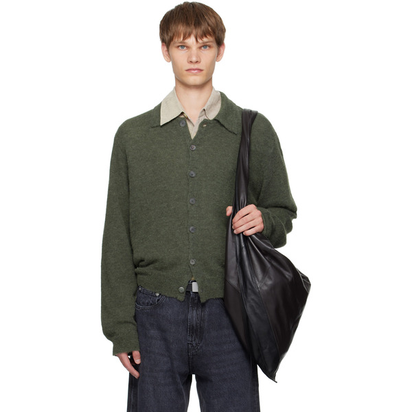  Our Legacy Green Evening Polo Cardigan 