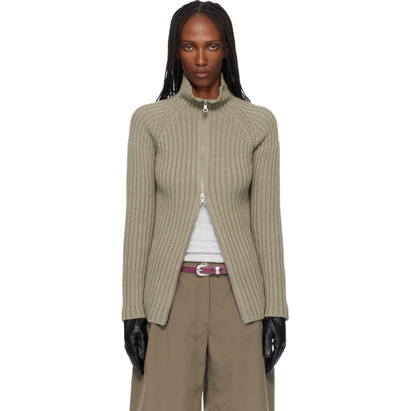  Our Legacy Khaki Column Zip Cardigan 