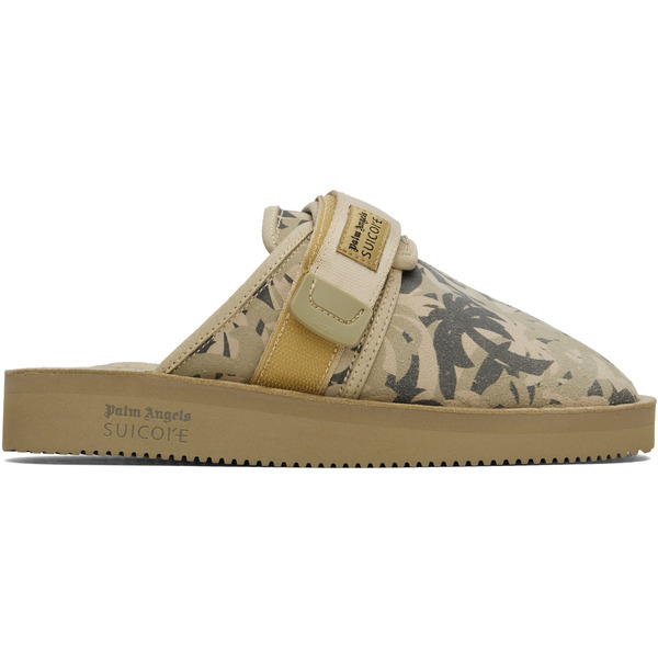  Palm Angels Beige & Black Suicoke Edition Zavo Slippers 