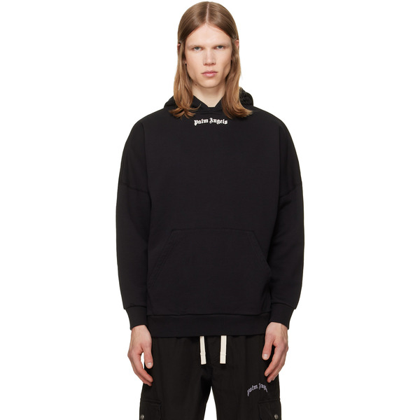  Palm Angels Black Classic Logo Over Hoodie 