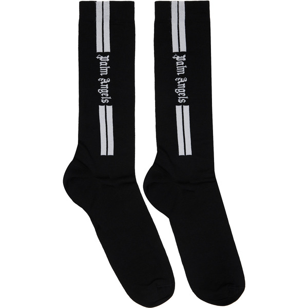  Palm Angels Black Classic Logo Track Socks 