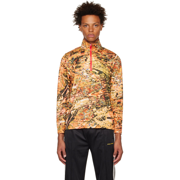  Palmer Orange Printed Sweater 