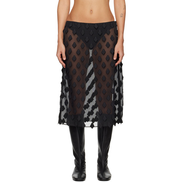 Paloma Wool Black Tris Midi Skirt 