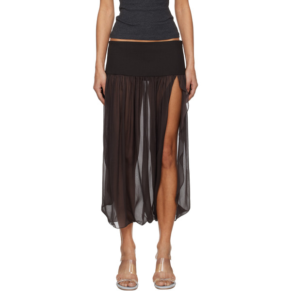  Paloma Wool Brown Mila Midi Skirt 
