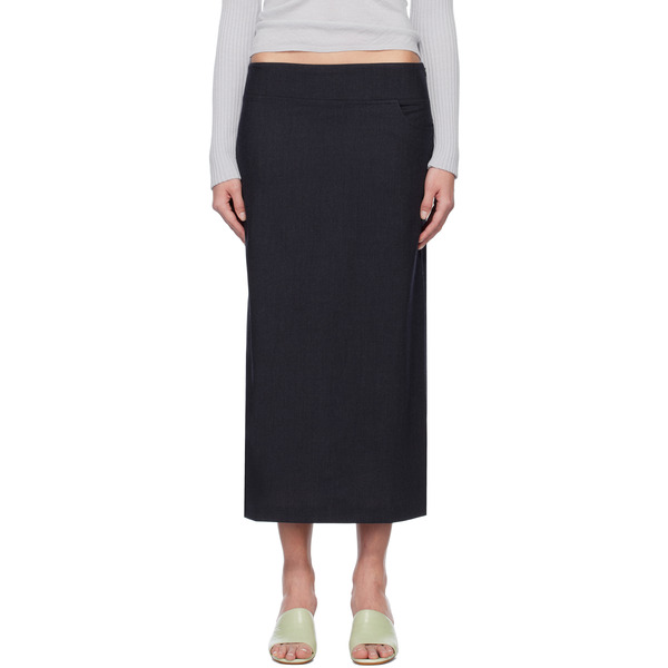  Paloma Wool Navy Olya Maxi Skirt 