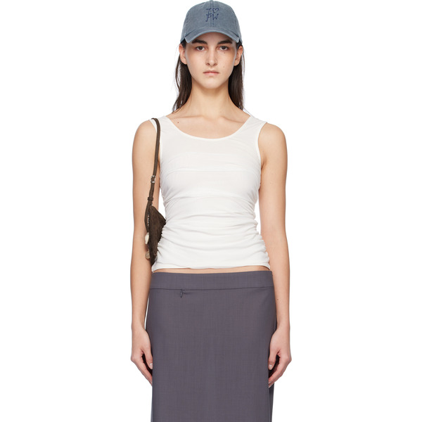  Paloma Wool White Vichyl Tank Top 