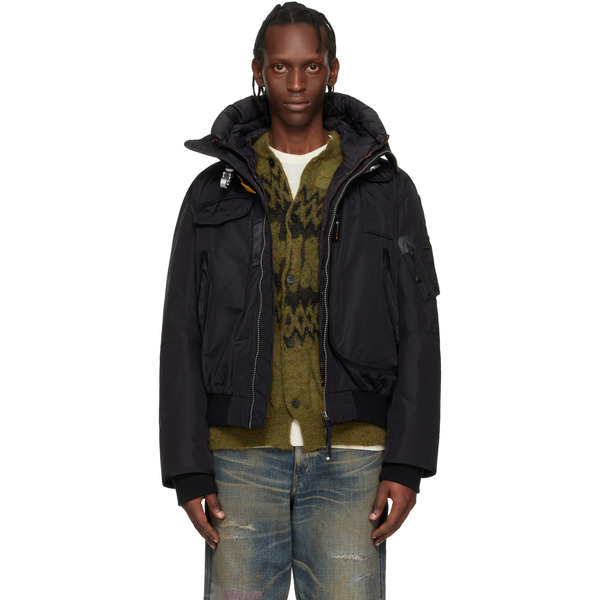  Parajumpers Black Gobi Hooded Down Jacket 