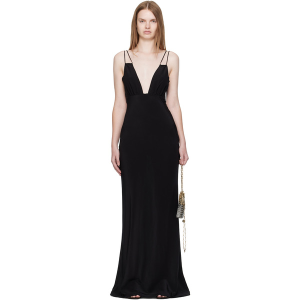  Paris Georgia Black Elemental Bernie Slip Dress 