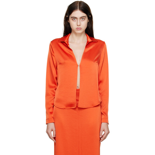  Paris Georgia Ssense Exclusive Orange Hook-eye Shirt 