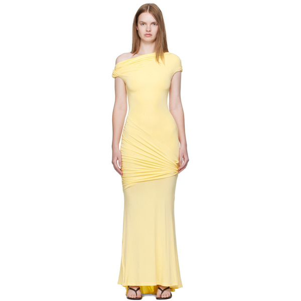  Paris Georgia Yellow Pascal Maxi Dress 