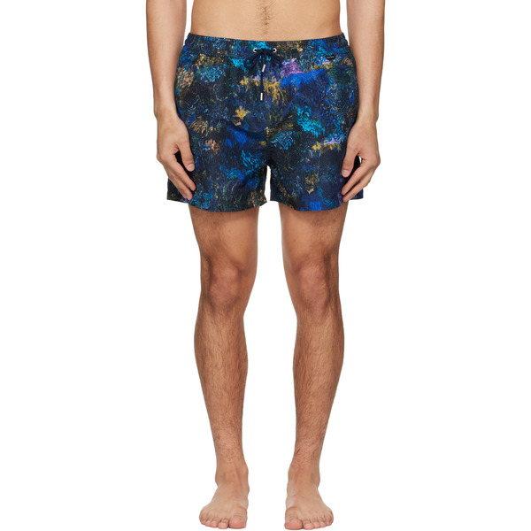  Paul Smith Blue Engrained Blue Swim Shorts 