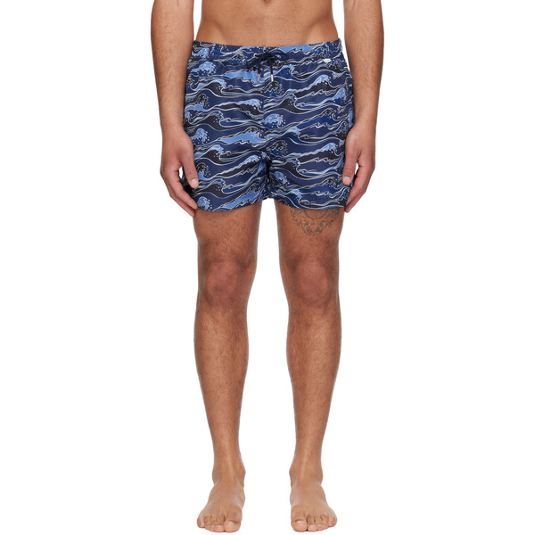  Paul Smith Blue Waves Swim Shorts 