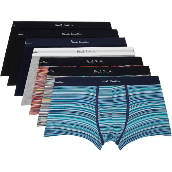  Paul Smith Seven-pack Multicolor 'signature Stripe' Organic Mixed Boxer Briefs 