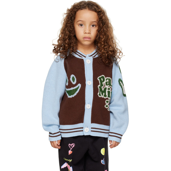  Perks And Mini Ssense Exclusive Kids Blue & Brown Cardigan 