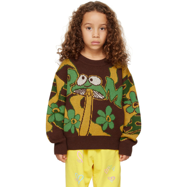  Perks And Mini Ssense Exclusive Kids Brown Shroom Sweater 