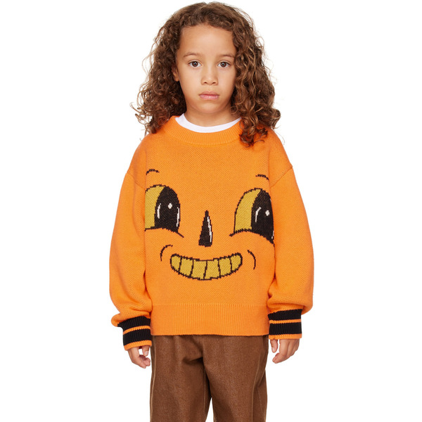  Perks And Mini Ssense Exclusive Kids Orange Jack-o-lantern Sweater 