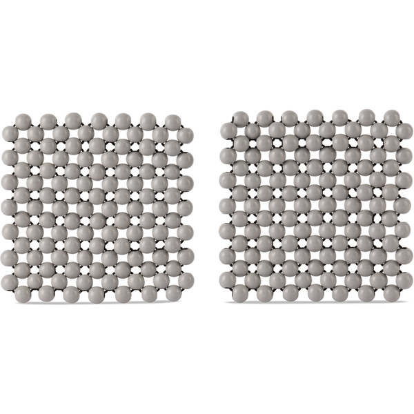  Pien Studios Ssense Exclusive Gray Glossy Bead Larco Coaster Set 