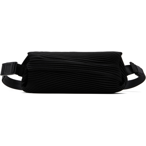  Pleats Please Issey Miyake Black Bias Pleats Waist Pouch 