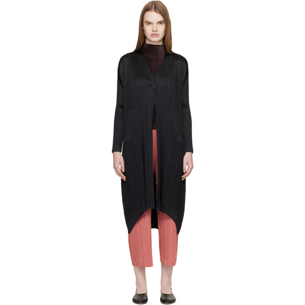  Pleats Please Issey Miyake Black Monthly Colors October Coat 