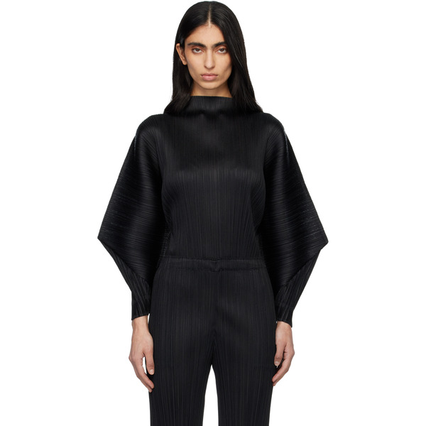  Pleats Please Issey Miyake Black Skyline Top 