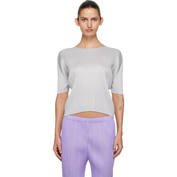  Pleats Please Issey Miyake Gray Monthly Colors April T-shirt 