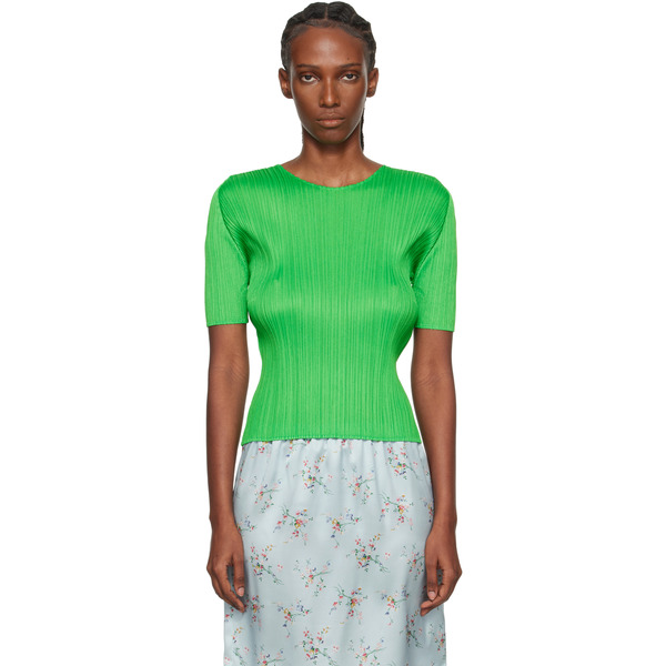  Pleats Please Issey Miyake Green Monthly Colors April T-shirt 
