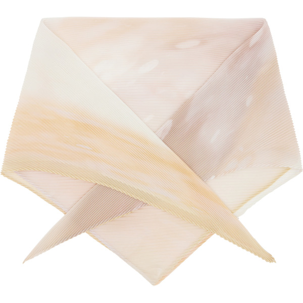  Pleats Please Issey Miyake Taupe & Orange Sea Bubble Scarf 