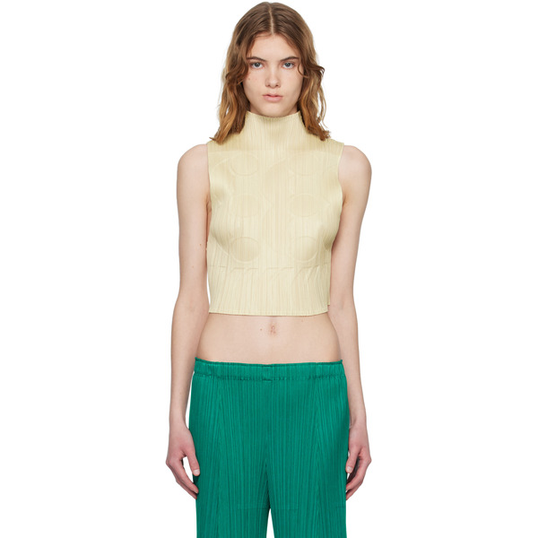  Pleats Please Issey Miyake Yellow Tune Top 