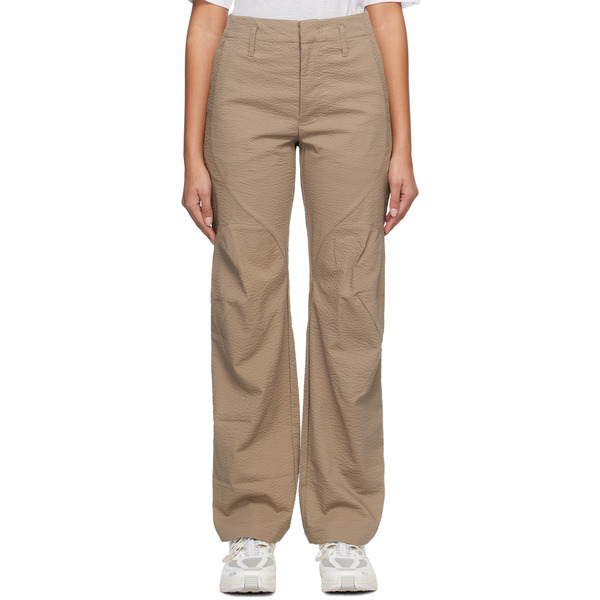  Post Archive Faction (paf) Brown Three-dimensional Trousers 