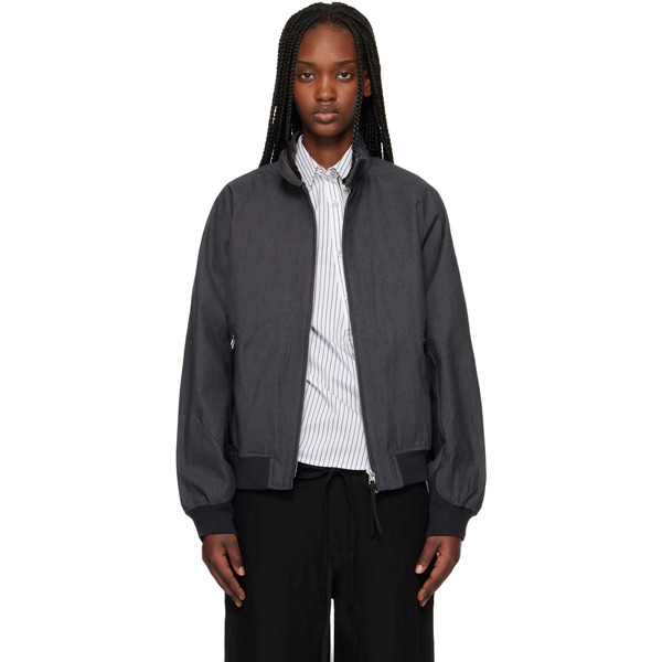  Post Archive Faction (paf) Gray Opening Bomber Jacket 