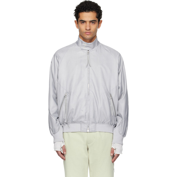  Post Archive Faction (paf) Gray Opening Bomber Jacket 