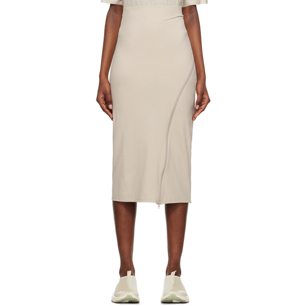  Post Archive Faction (paf) Taupe 5.0+ Center Midi Skirt 