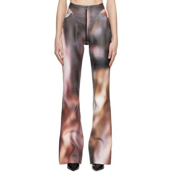  Puppets And Puppets Multicolour Cutout Faux-leather Trousers 