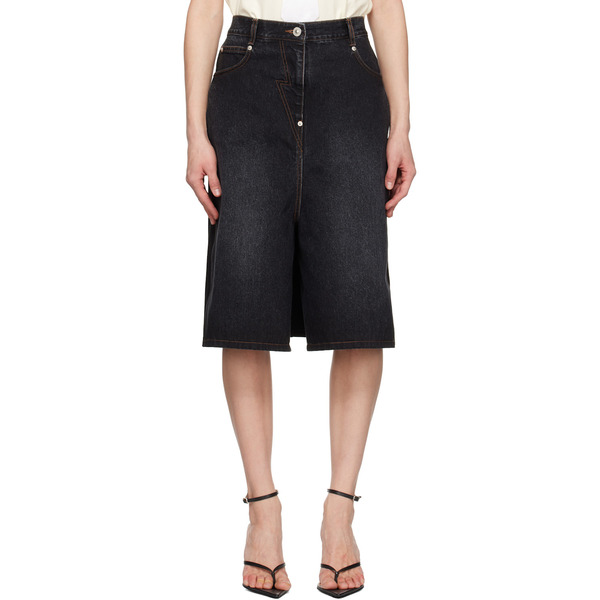  Pushbutton Black Hybrid Regular Skort 