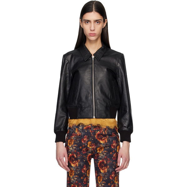  R13 Black Berlin Leather Jacket 