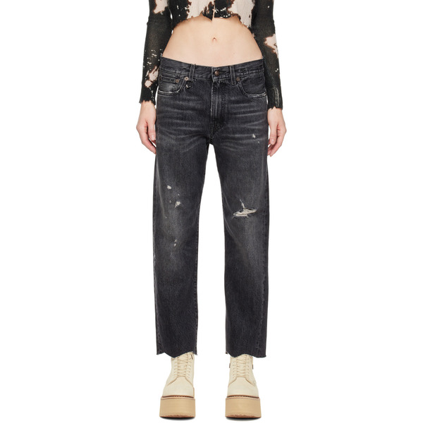  R13 Black Classic Boyfriend Jeans 