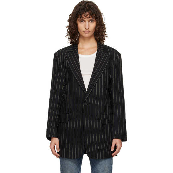  R13 Black Oversized Ragged Blazer 