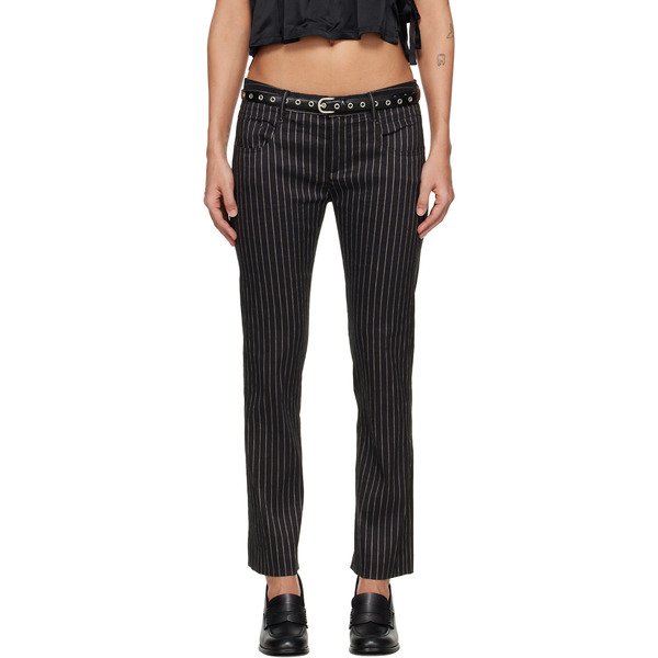  R13 Black Tailored Boy Straight Trousers 