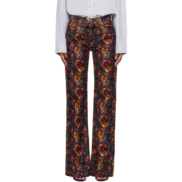  R13 Navy Straight High-rise Jeans 