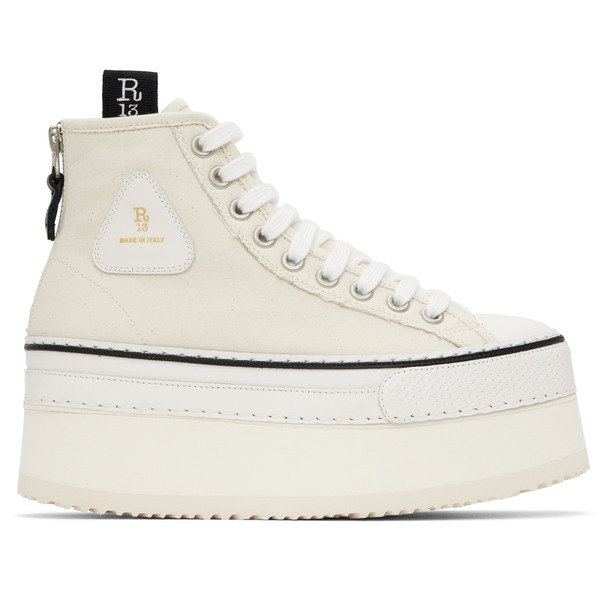  R13 Off-white Courtney Platform High Top Sneakers 