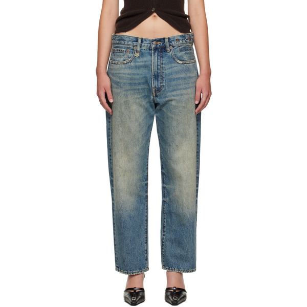  R13 Ssense Exclusive Blue Boyfriend Jeans 