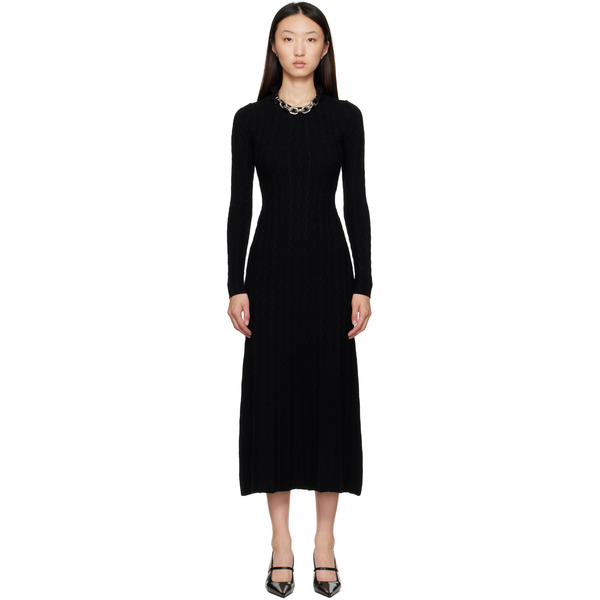  Rabanne Black Wool Maxi Dress 