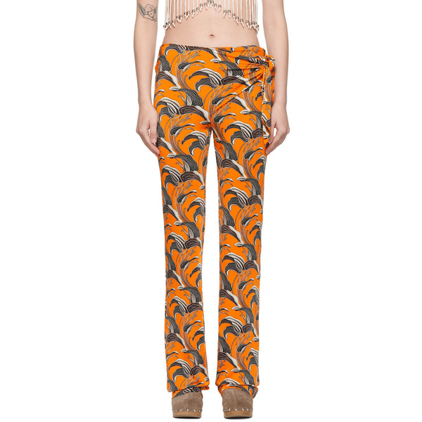  Rabanne Orange Viscose Trousers 