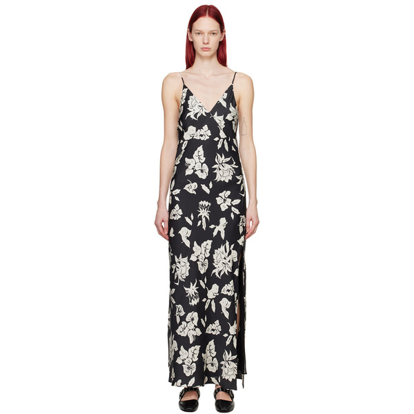  Rag & Bone Black Larissa Midi Dress 